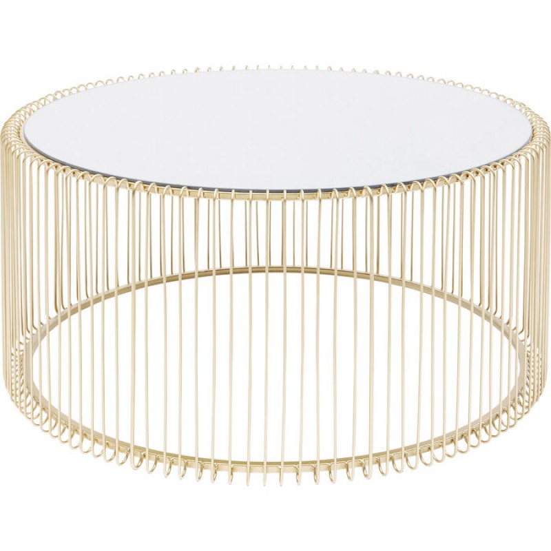 Coffee Table Wire Uno Brass Ø80cm