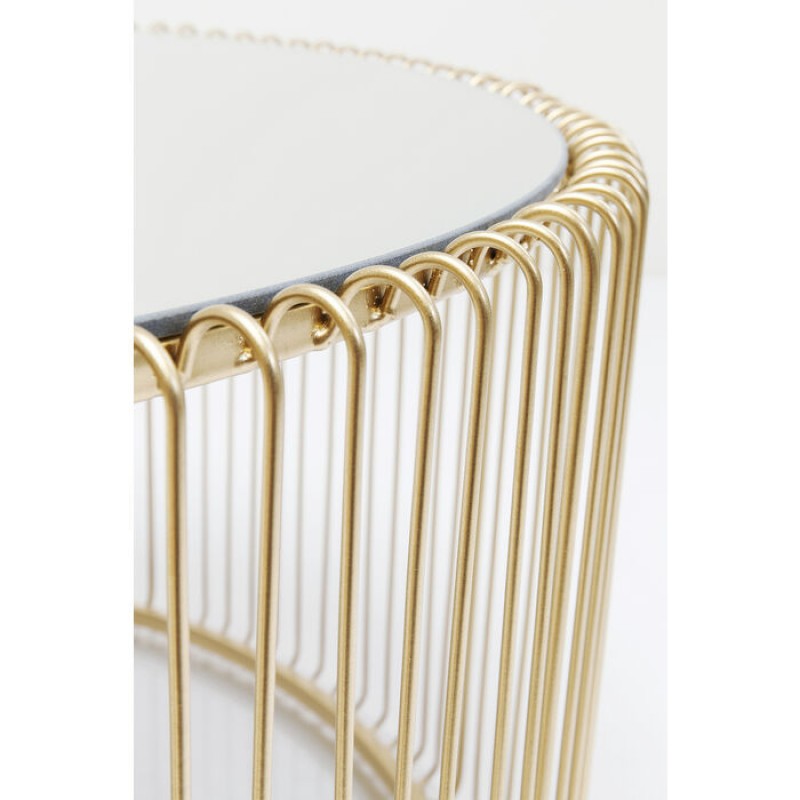 Coffee Table Wire Uno Brass Ø80cm