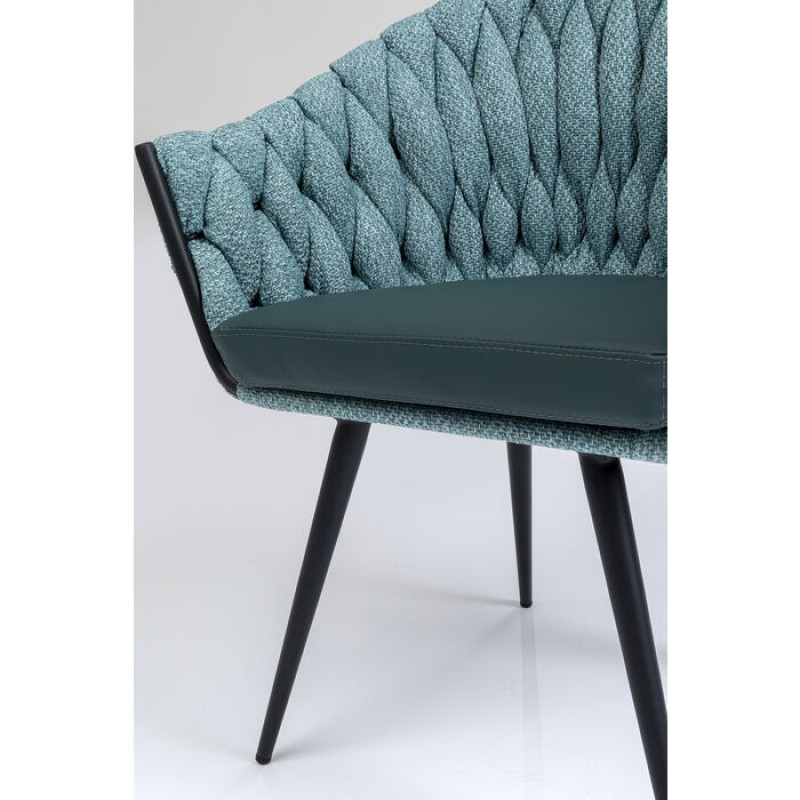 Chair with Armrest Knot Bluegreen