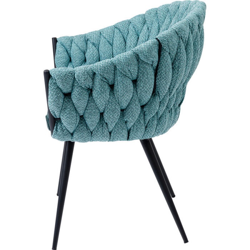 Chair with Armrest Knot Bluegreen