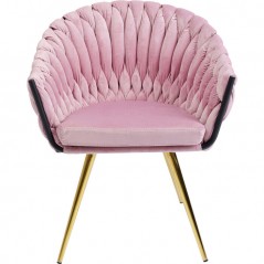 Chair with Armrest Knot Mauve