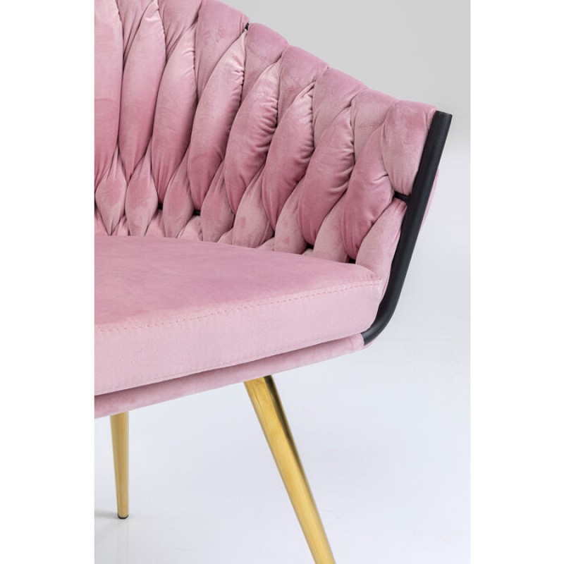 Chair with Armrest Knot Mauve