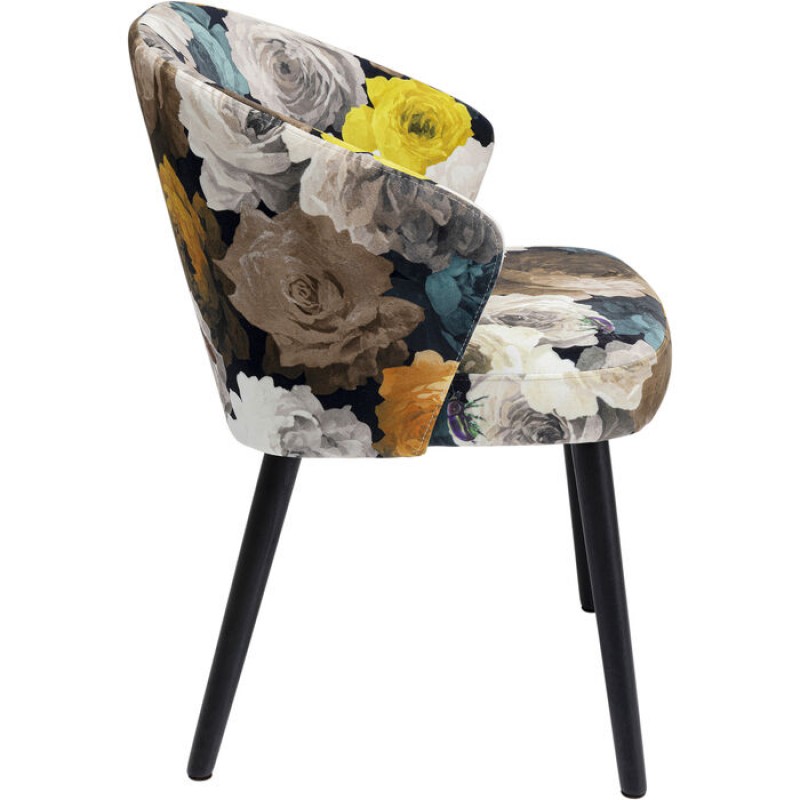 Chair with Armrest Peony Flower Yellow