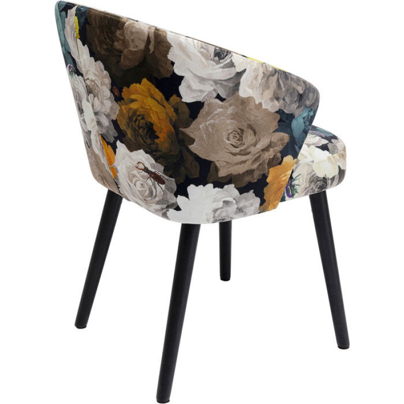 Chair with Armrest Peony Flower Yellow