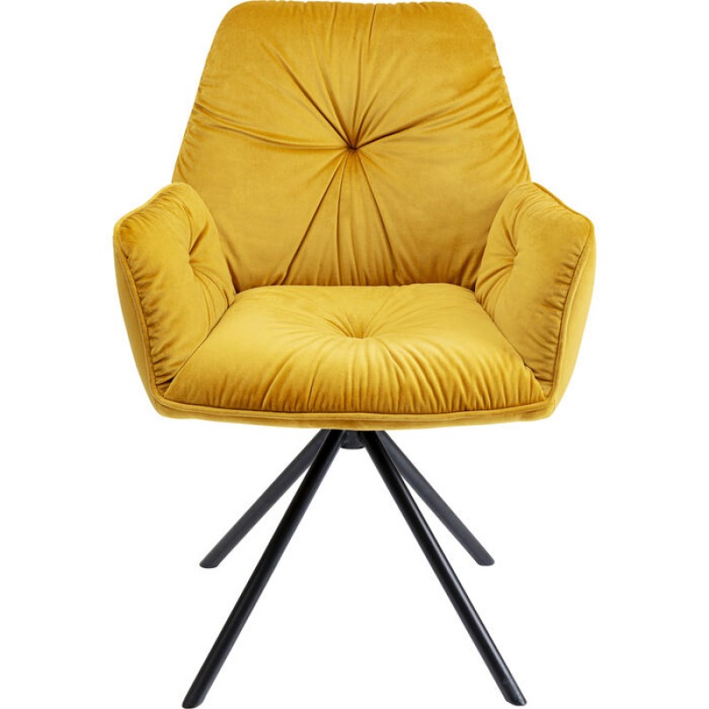 Chair with Armrest Mila Yellow