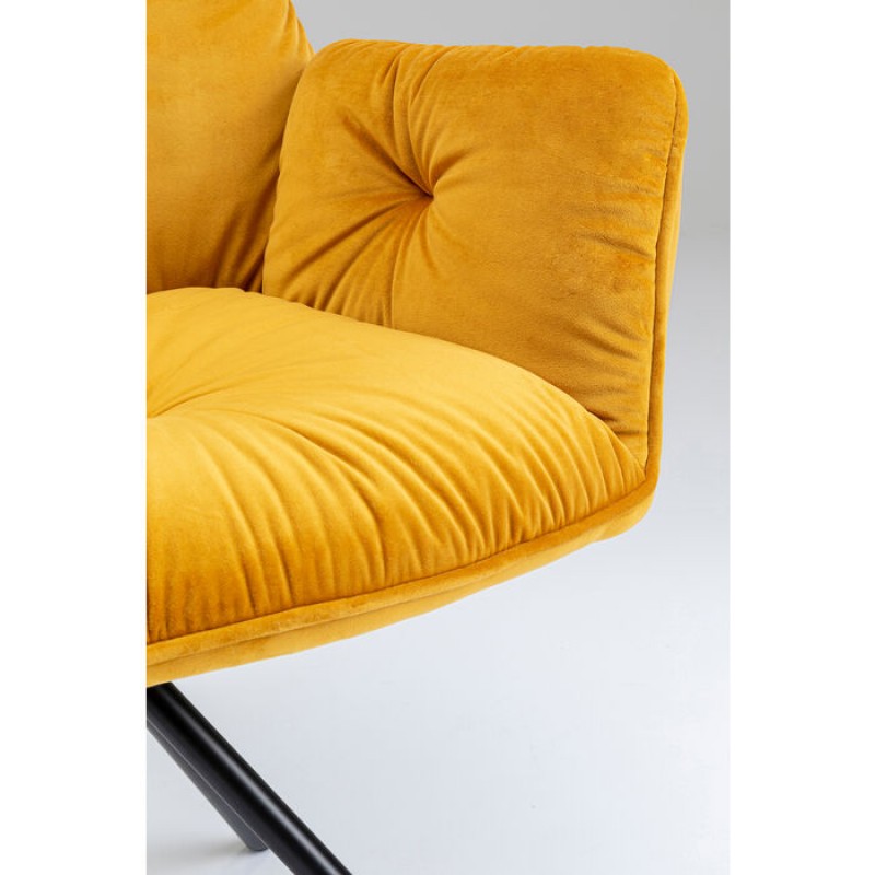 Chair with Armrest Mila Yellow