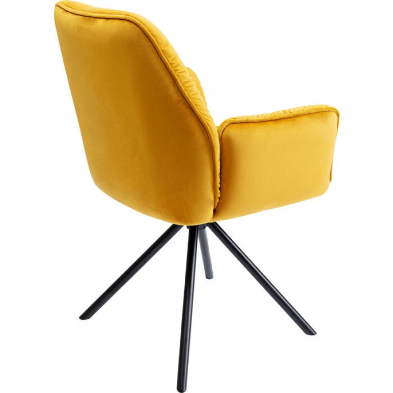 Chair with Armrest Mila Yellow