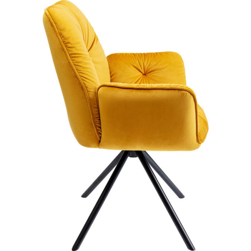 Chair with Armrest Mila Yellow