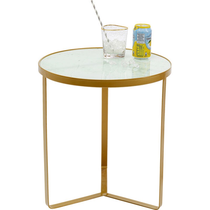 Side Table Marble Gold Ø45