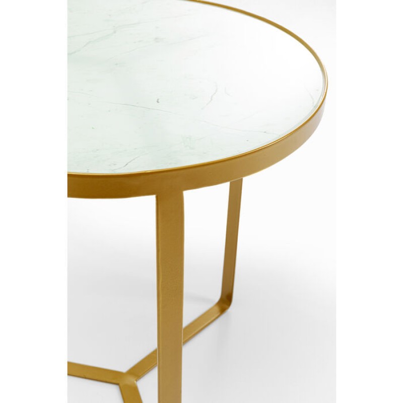 Side Table Marble Gold Ø45