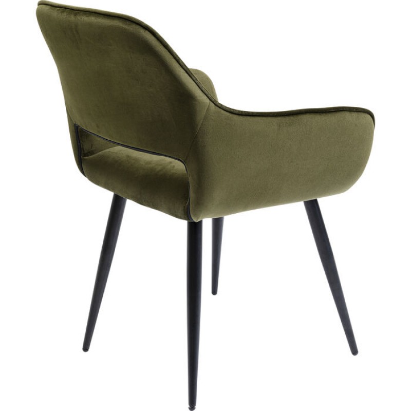 Chair with Armrest San Francisco Dark Green