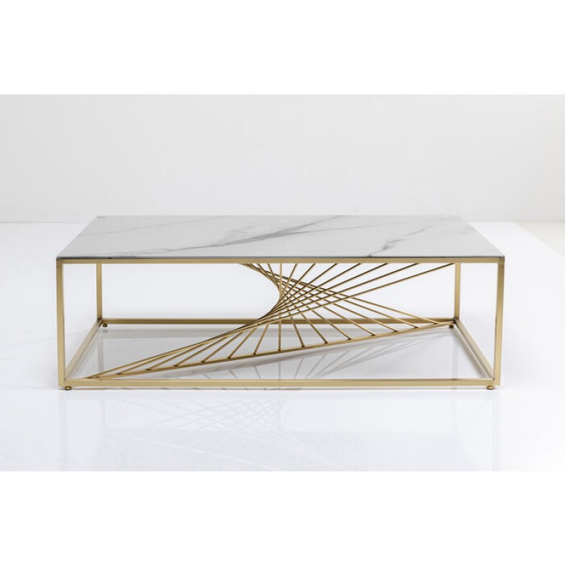 Coffee Table Art Marble Glass 140x70cm