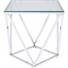 Side Table Cristallo Silver 50x50cm