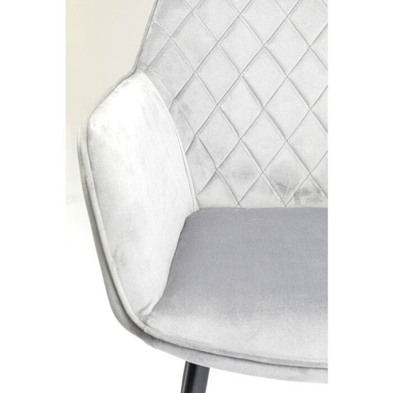 Chair with Armrest Kayla Grey