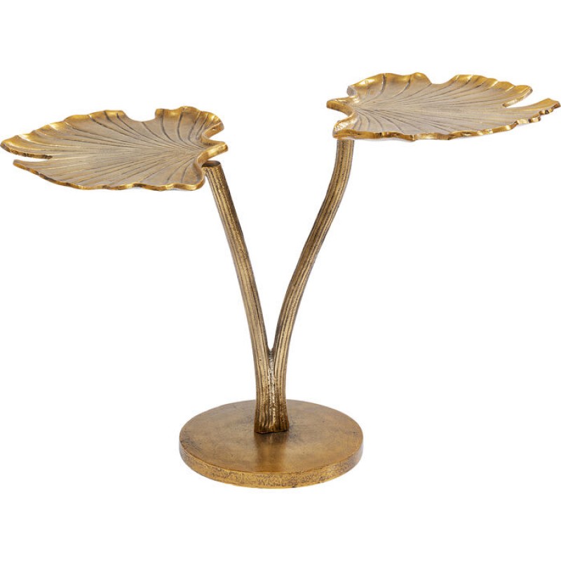 Side Table Leaf Brass 57x40cm