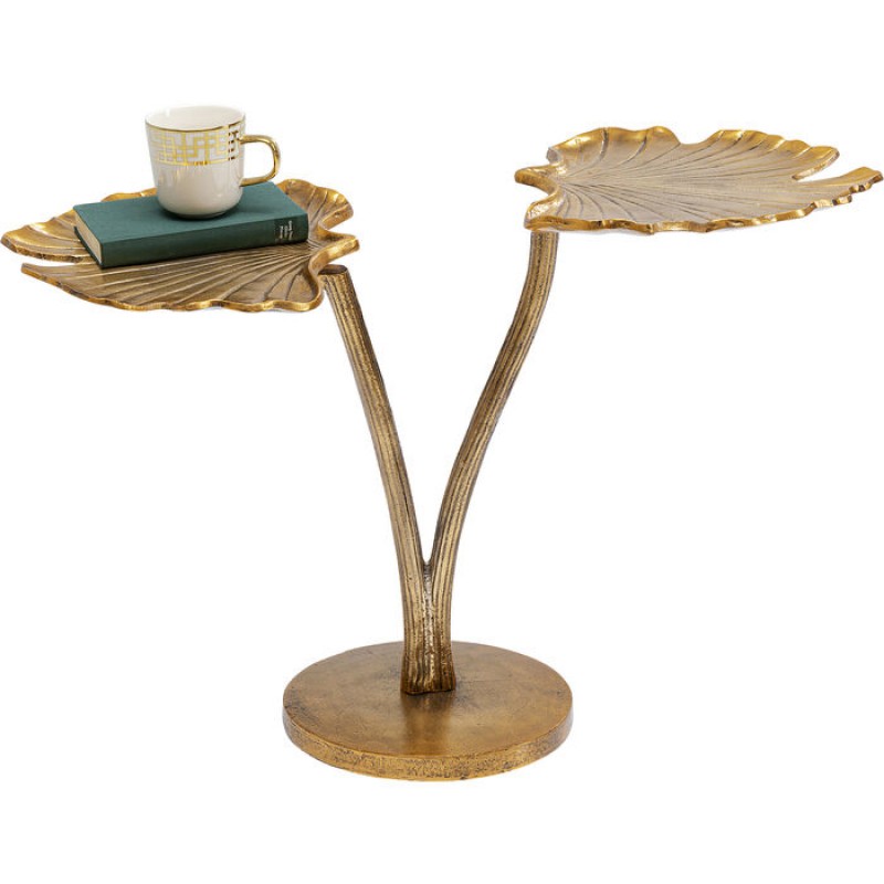 Side Table Leaf Brass 57x40cm