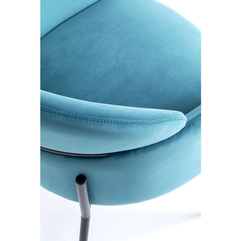 Chair with Armrest Alexia Velvet Blue