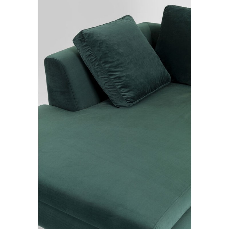 Corner Sofa Gianni Small Velvet Dark Green Left