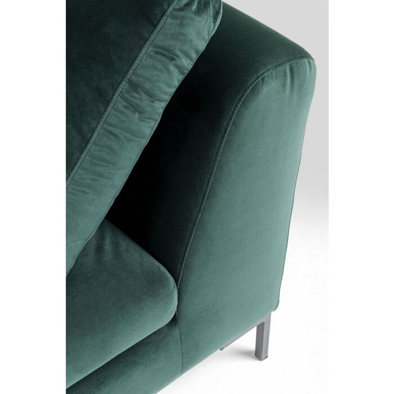 Corner Sofa Gianni Small Velvet Dark Green Left