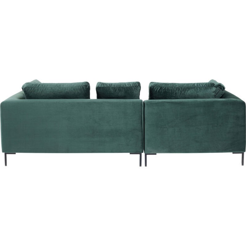 Corner Sofa Gianni Small Velvet Dark Green Left