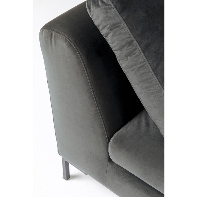 Corner Sofa Gianni Small Velvet Grey Right