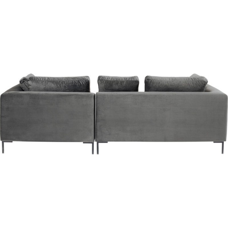 Corner Sofa Gianni Small Velvet Grey Right