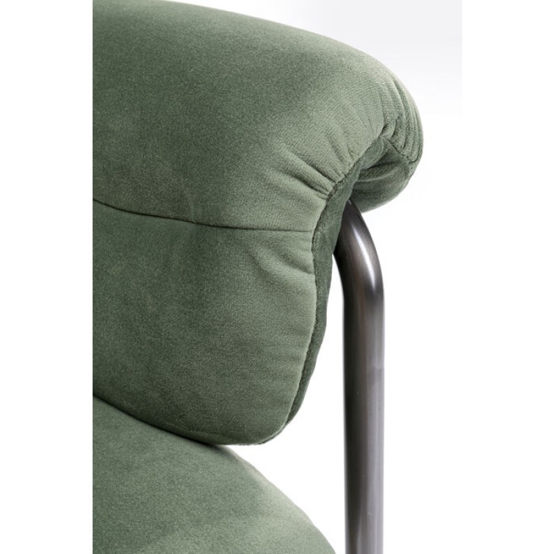 Chair with Armrest Vita Velvet Olive