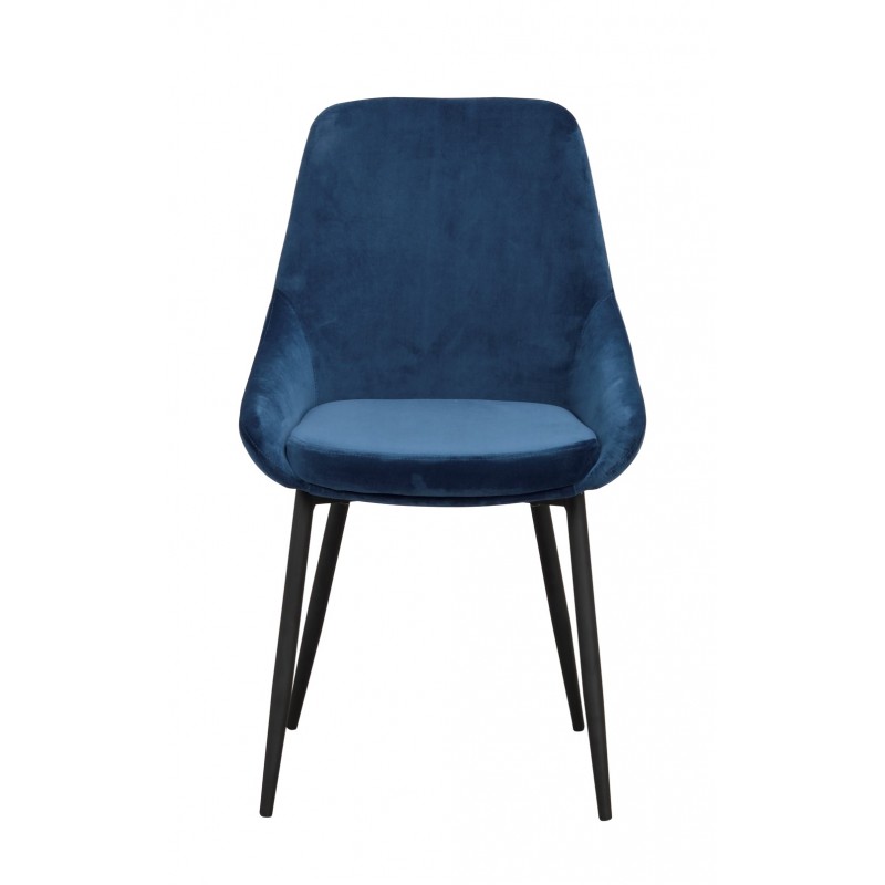 ROWICO Sierra Dining Chair Dark Blue Velvet