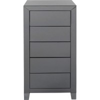 High Dresser Luxury Push 5 Drawers Grey