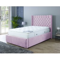Nylasor Velvet Pink Buttoned Headboard & Footboard 6ft Bed