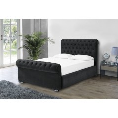 Otneros Naples Black 4ft Small Double Bed