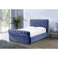 Otneros Velvet Blue 4ft Small Double Bed
