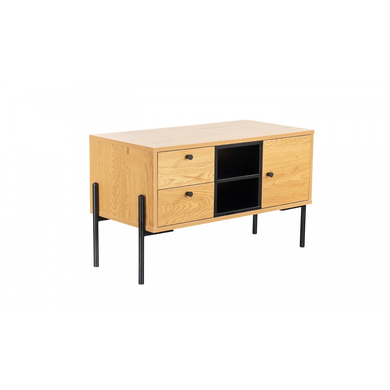 VL Madrid 800 With Doors TV Unit Oak Black