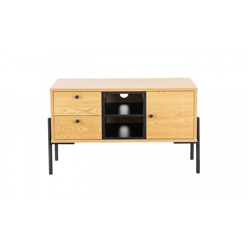 VL Madrid 800 With Doors TV Unit Oak Black