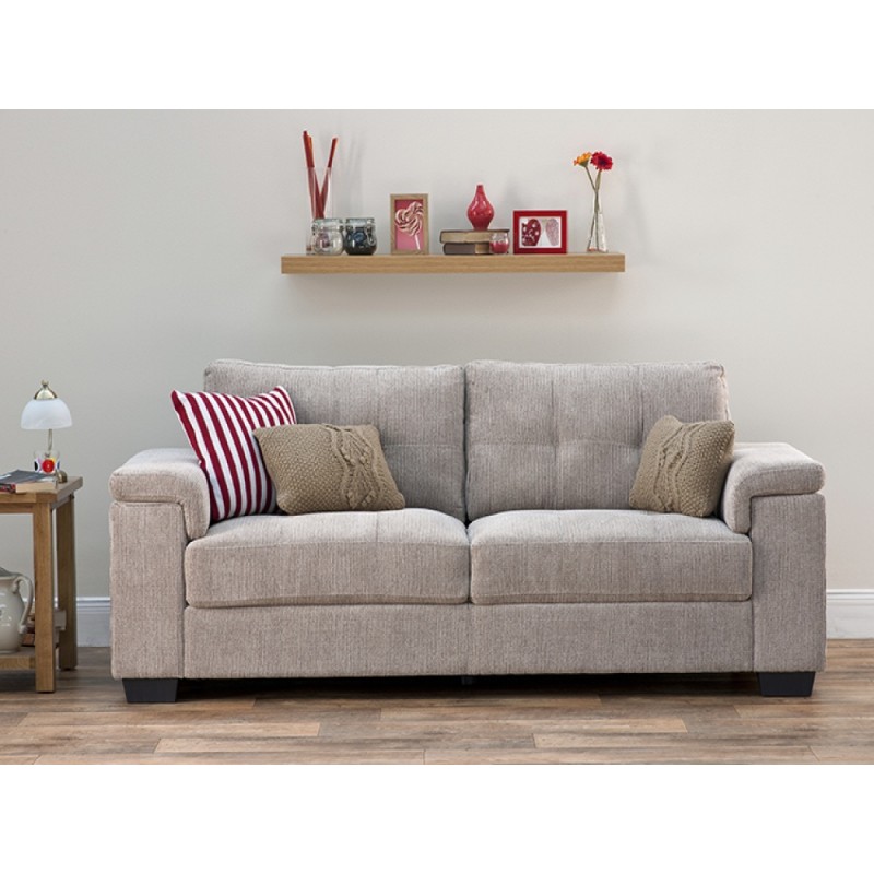 Harlow Natural Fabric 3 seater