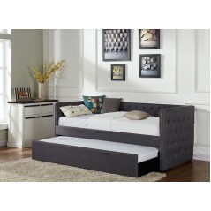 Gi Lin Grey Fabric Daybed 