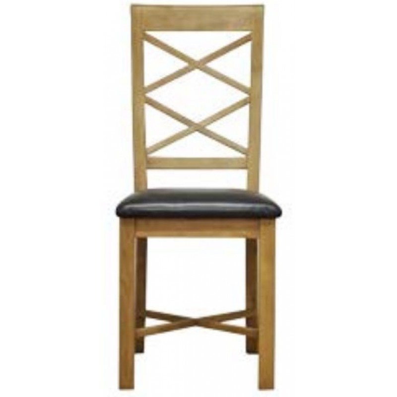 Oak Double Cross Back Chair 